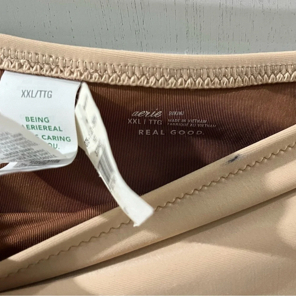 Aerie Tan and Brown Bikini Bottoms, size XXL, new!
